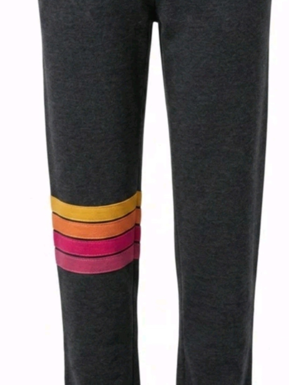 2017 Aviator Nation Mens Charcoal Sweatpants with Sunset Stripe Patch Size Med - Picture 2 of 14